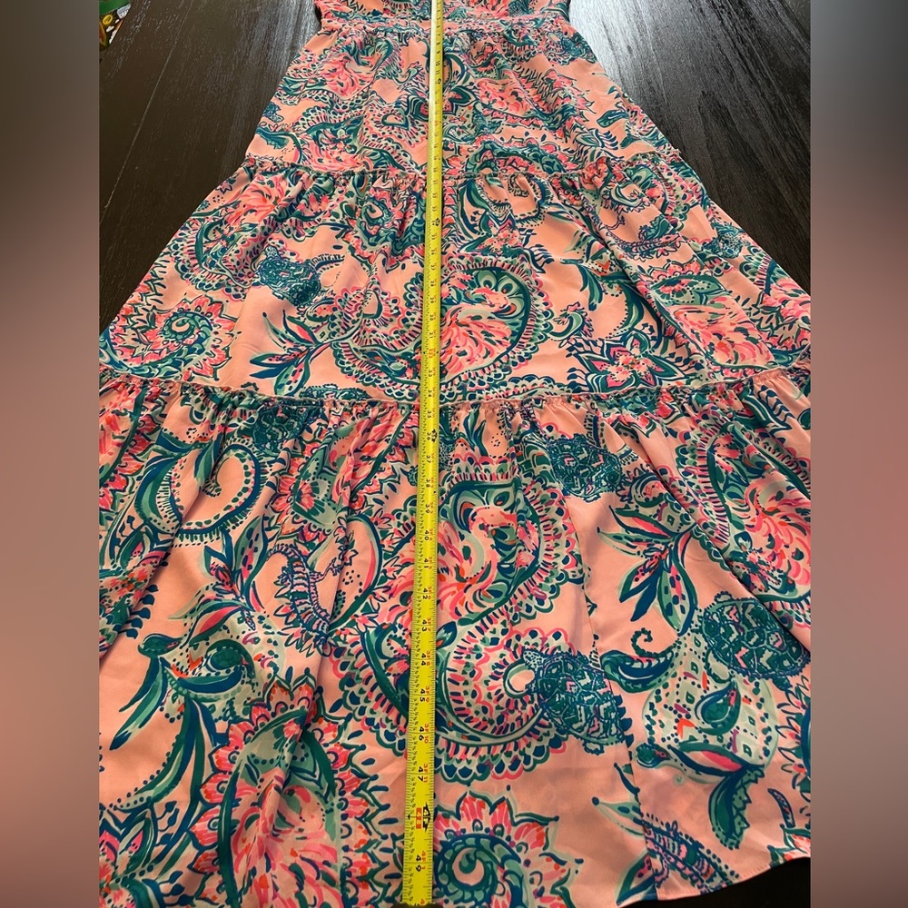 Lilly Pulitzer Melody Maxi Dress Pink Tropic Tint Tangerine Dream NEW - Picture 4 of 11